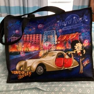 Bingo Betty Boop Canvas Tote Bag. NWOT. 14 1/2” Long x 12” Wide x 11” Deep